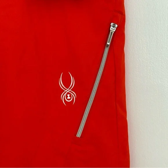 NEW Spyder Women Bright Red Ski Snowboard Snow Waterproof Pants Suit Size 14R - Picture 4 of 15